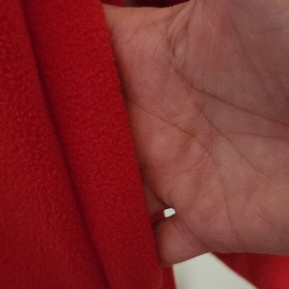 Tommy Hilfiger Red Subtle Spell Out Fleece Full Zip Top Size L - Picture 6 of 8